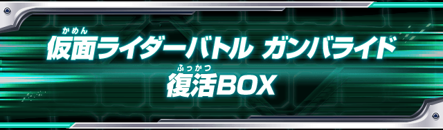 仮面ライダーバトル ガンバライド復活BOX